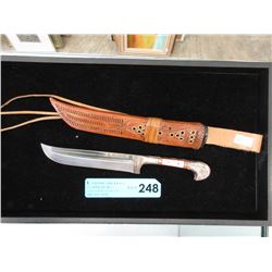 Vintage Inlay knife with sheath