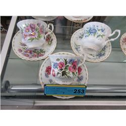 3 Royal Albert teacup & saucer sets