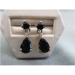 New - Sapphire & Diamond-set Drop Style Earrings