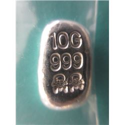 10 Gram .999 Silver Hand-Poured Loaf