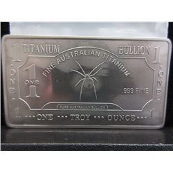 Spider Motif .999 Fine Titanium Bar
