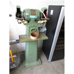 Industrial floor standing bench grinder - vintage