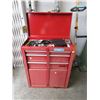 Image 1 : Metal tool box & contents - used