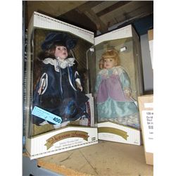 2 Porcelain "Victorian Seasons" dolls