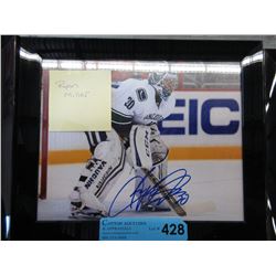 Autographed - Ryan Miller framed hockey photo