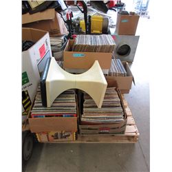 Skid of vintage LP records