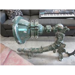 Vintage - Cast metal industrial light sconce