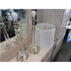 2 Table lamps with shades - used