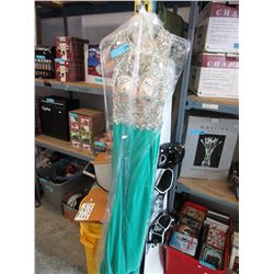Evening gown with rhinestone bodice