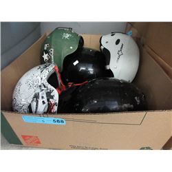 5 Bike helmets - used