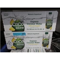 3 Cases of organic coconut water