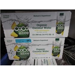 3 Cases of organic coconut water