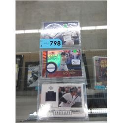 3 MLB baseball jersey cards