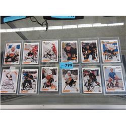 12 Autographed Vancouver Canucks cards