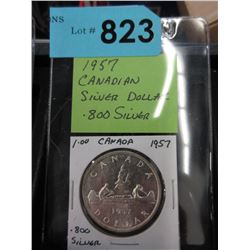 1957 Canadian Silver Dollar Coin