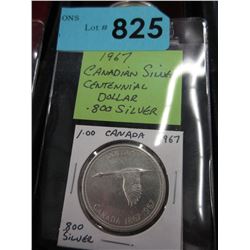 1967 Canadian Silver Dollar Coin