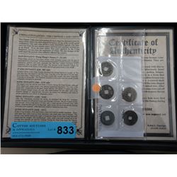5 Chinese Dynasties coins with COA