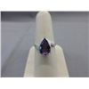 Image 1 : 4 CT Pear Cut Amethyst & Diamond Dinner Ring