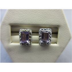 New - Amethyst & Diamond Earrings