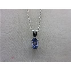 .55 CT Oval Cut Tanzanite Necklace & Chain