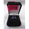 Image 2 : 3 CT Emerald Cut Amethyst Solitaire Ring