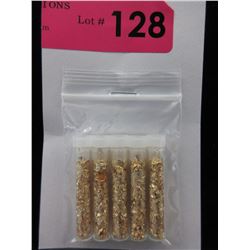 5 Vials of 24 KT Gold Flake