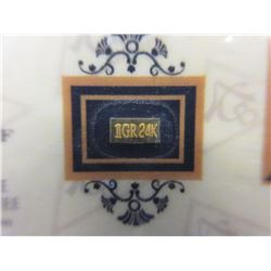 2 x .9999 Fine Gold Investor Bars - 1 grain each