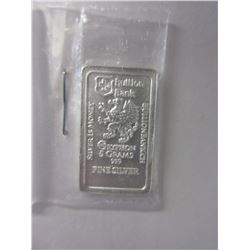 .999 Fine Silver Swiss Bank Gryphon Motif Bar