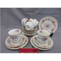 5 English bone china luncheon sets