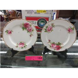 2 Royal Albert "American Beauty" plates
