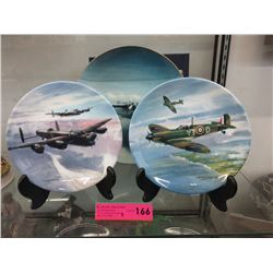 3 Coalport limited edition airplane plates