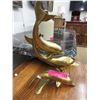 Image 1 : 15" Tall brass Dolphin statue