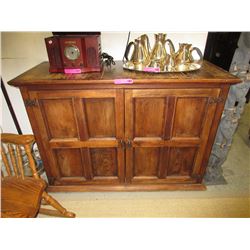 2 Door wood cabinet - used