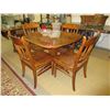 Image 1 : Oak table & chairs with pop up leaf