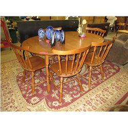 Solid Maple table with 5 matching chairs