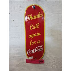 Metal Coca-Cola placard