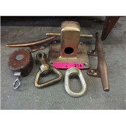 6 Pieces of boat hardware