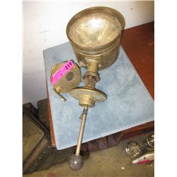 Brass ship light & compass - used