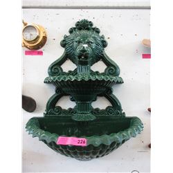 Cast metal plant holder / water feature - used