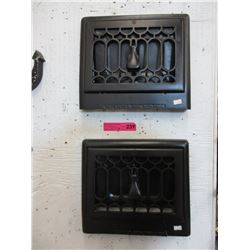 2 Vintage cast metal furnace grates