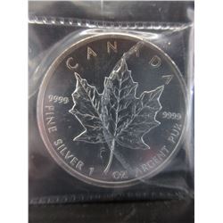 2013 Canadian 1 Troy Oz. Maple Leaf .9999 Silver Coin