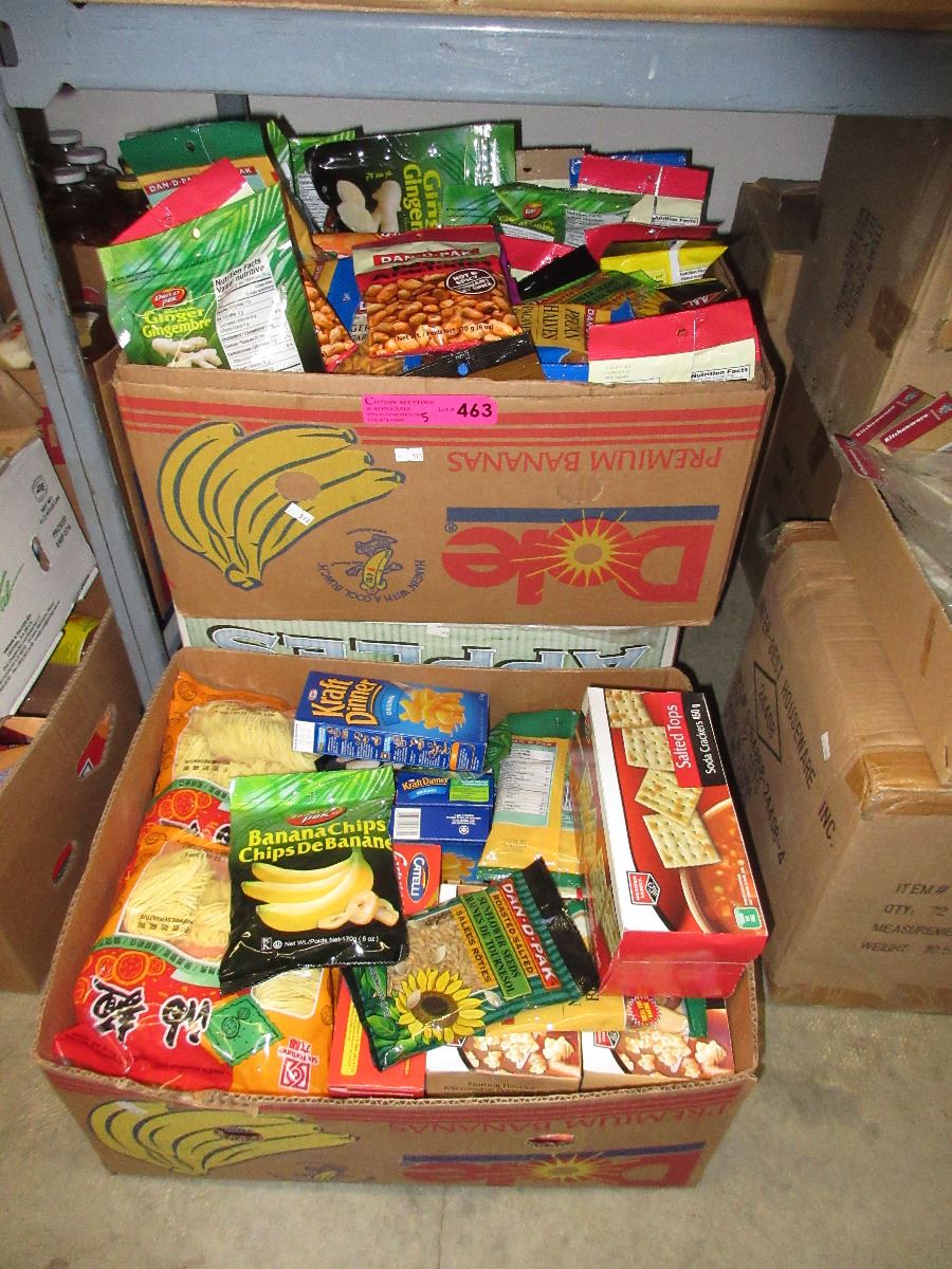 5 Boxes of assorted food products