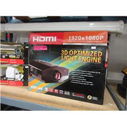 HDMI 3D projector with screen