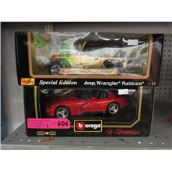 2 Die-cast scale model cars - 1: 18 scale