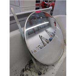 Convex security mirror with bracket - used