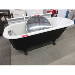 Vintage cast iron claw foot bath tub
