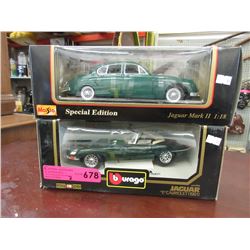 2 Die-cast scale model cars