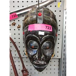 Carved wood wall mask
