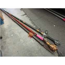 2 Replica swords & a pike