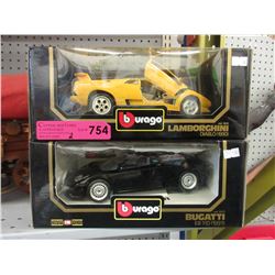 2 Die-cast scale model cars